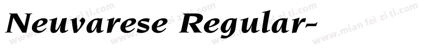 Neuvarese Regular字体转换